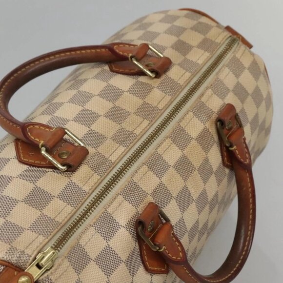 LOUIS VUITTON Damier Azur Speedy 30 Hand Bag N41533 LV Auth 135479 - Picture 7 of 16